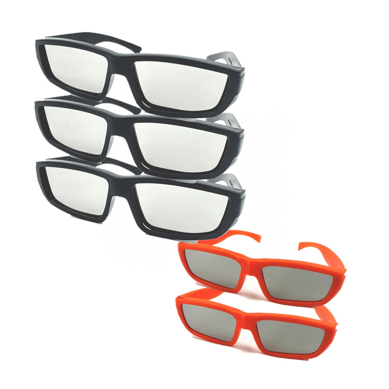 [Australia - AusPower] - 5 Pairs Solar Eclipse Viewers Plastic Glasses Sun Viewing ISO Certified, 3 Pairs Adult and 2 Pairs Kid 