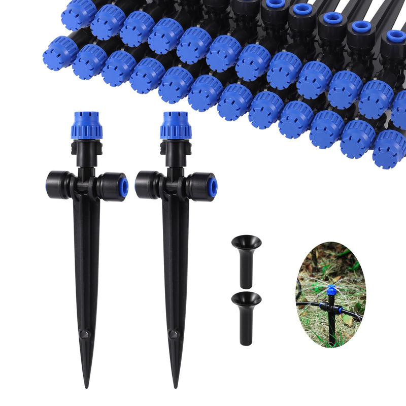 [Australia - AusPower] - Drip Irrigation Emitters,with Adjustable 360 Degree Water Flow Drippers Emitters Push-to-Fit for 1/4 inch Tubing Garden Drippers Emitters for House Garden Watering System(12pcs- Drip) 12pcs- Drip 