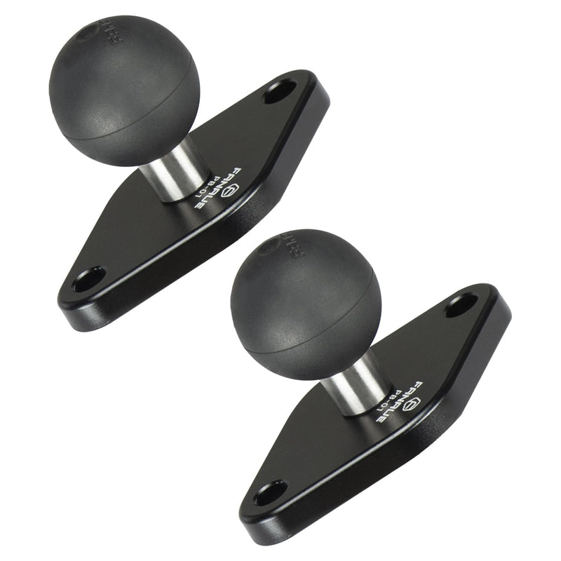 [Australia - AusPower] - FANAUE Diamond Mount Base Compatible RAM Mount B Size 1" Ball Double Socket Arm,Center Distance Between Two Mounting Holes is 1.92'',Meets Industry Standard AMPS Hole Pattern,Robust and Durable 2 Pack 