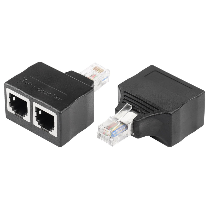 [Australia - AusPower] - SinLoon Phone Jack Splitter RJ11 Male to 2 Female 6P6C Telephone Inline Coupler Telephone Extension Adapter for Landline Fax Machine 2 PCS (M/F) 