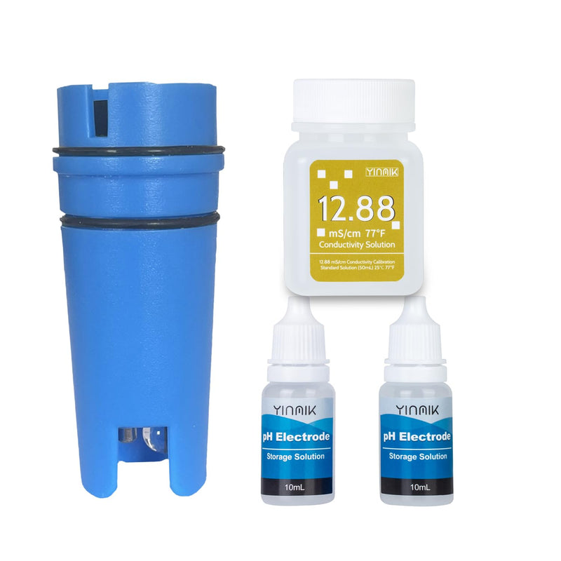 [Australia - AusPower] - YINMIK pH Probe for YK-5, Replaceable pH Electrode with 12.88mS/cm Calibration Solution for Pool, with Gift KCL pH Storage Solution Kit 