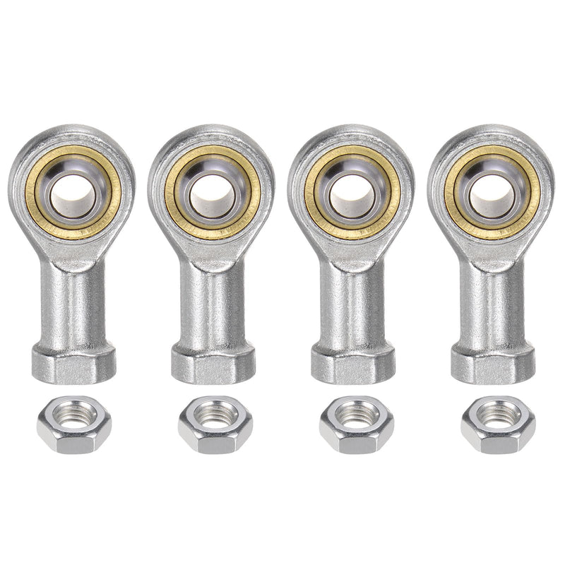 [Australia - AusPower] - uxcell 4pcs SI8TK PHSA8 M8 Female Rod End Bearing M8x1.25 Right Hand Thread, Self-Lubricating Joint Rod Ends, includes Jam Nut 