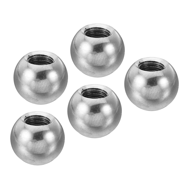 [Australia - AusPower] - PATIKIL M5x10mm Ball Nuts Knob, 5 Pack Female Thread 304 Stainless Steel Round Blind Hole Screw Cap Cover for Lighting Machinery DIY Decoration, Silver 