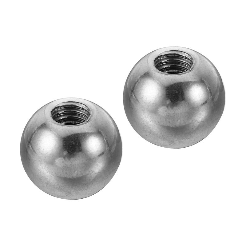[Australia - AusPower] - PATIKIL M6x15mm Ball Nuts Knob, 2 Pack Female Thread 304 Stainless Steel Round Blind Hole Screw Cap Cover for Lighting Machinery DIY Decoration, Silver 