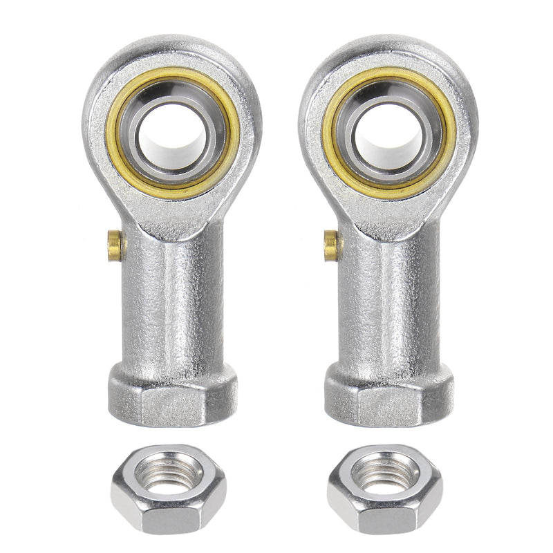 [Australia - AusPower] - uxcell 2pcs PHS8 M8 Female Rod End Bearing M8x1.25 Right Hand Thread, Self-Lubricating Joint Rod Ends, includes Jam Nut 