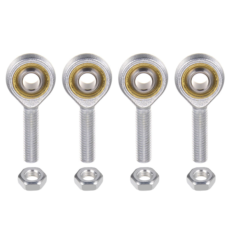 [Australia - AusPower] - uxcell 4pcs SA8TK POSA8 M8 Male Rod End Bearing M8x1.25 Right Hand Thread, Self-Lubricating Joint Rod Ends, includes Jam Nut 
