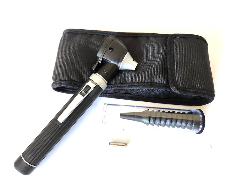 [Australia - AusPower] - Fiber Optic Mini Otoscope Black Color (Diagnostic Set) 