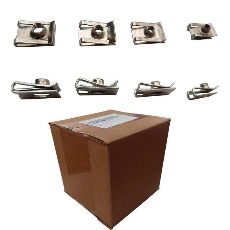 [Australia - AusPower] - M4 M5 M6 M8 Stainless Steel Chimney Nuts U Nuts Spire Clips Nuts Speed Clips Clip on Nuts 160Pcs 