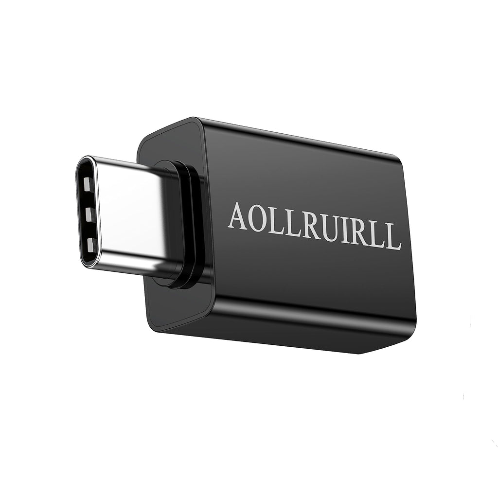 [Australia - AusPower] - AOLLRUIRLL USB C to USB Adapter (1 Pack)， USB-C to USB 3.0 Female Adapter Compatible with iMac 2021 iPad Pro 2022 MacBook Pro Laptop, PC, Charger, Power Bank and More Type C Devices Black 1 Pack Black 