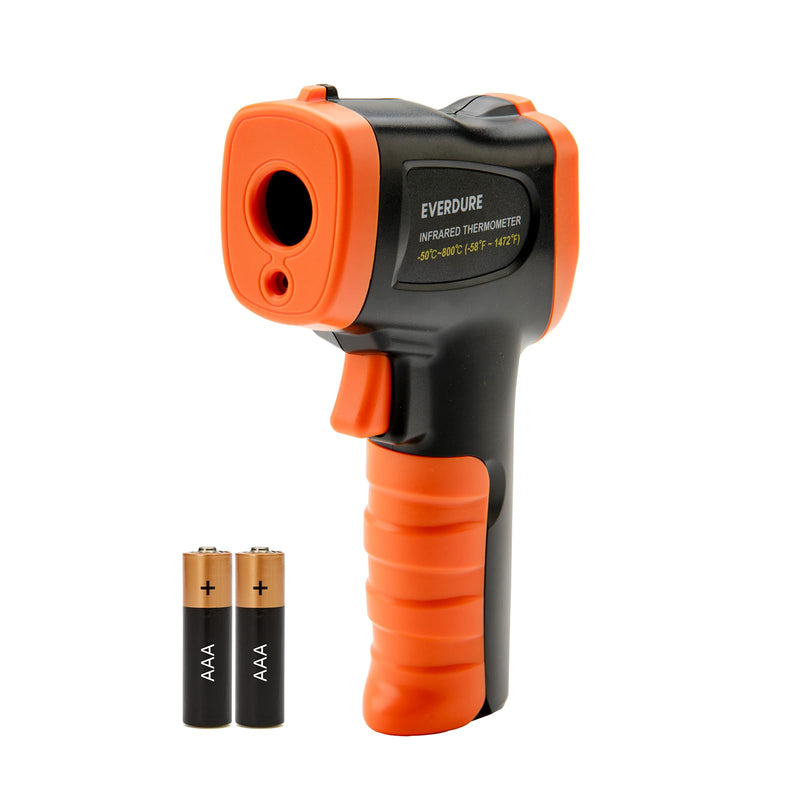 [Australia - AusPower] - Everdure Infrared Temperature Gun for Pizza Ovens - Instant Read IR Digital Laser Thermometer - Celsius and Fahrenheit, Non-Contact, LED, Battery Powered Outdoor Kitchen and Pizza Oven Accessory 