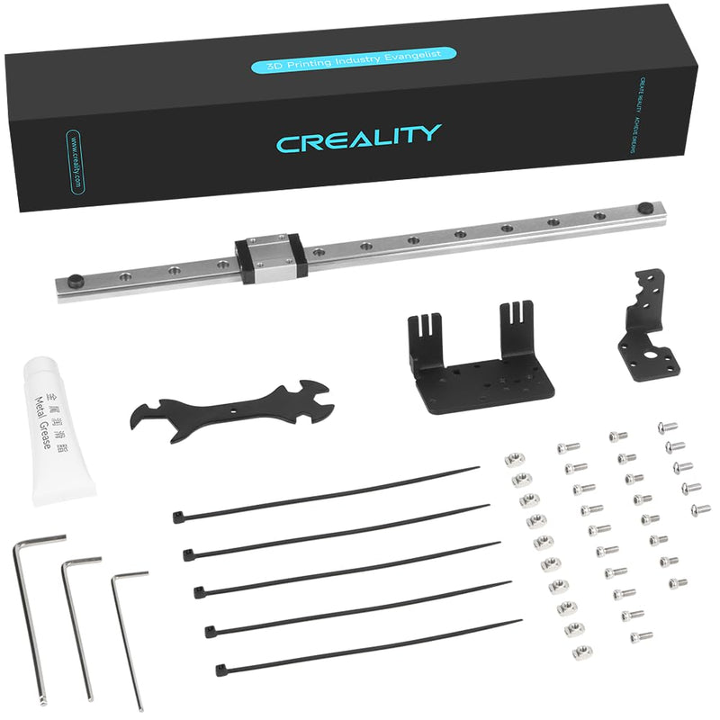 Creality Official Ender 3 Linear Rail Kit X-axis Rail Guide MGN12C 12.6" Length with Mount Bracket Support Sprite Pro kit Compatible with Creality Ender3 Ender 3 Pro Ender 3 V2 3D Printers Ender 3/3 Pro/3 v2 Linear Rail Kit