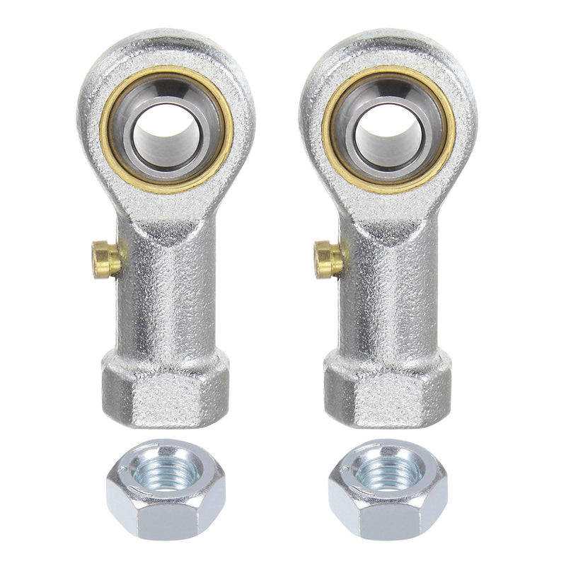 [Australia - AusPower] - uxcell 2pcs PHSB4 Female Rod End Bearing 1/4 Inch Bore and 1/4-28 Right Hand Thread, Self-Lubricating Joint Rod Ends, includes Jam Nut 