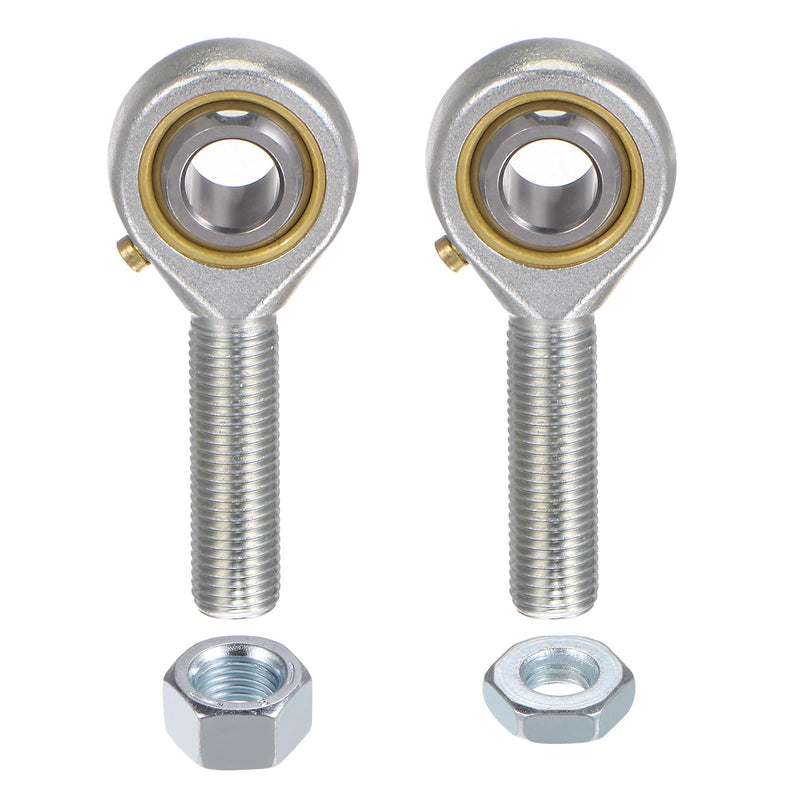 [Australia - AusPower] - uxcell POSB6 3/8 Inch Male Rod End Bearing Set - 2pcs of 3/8-24 Left and Right Hand Thread Rod Ends with Jam Nut 