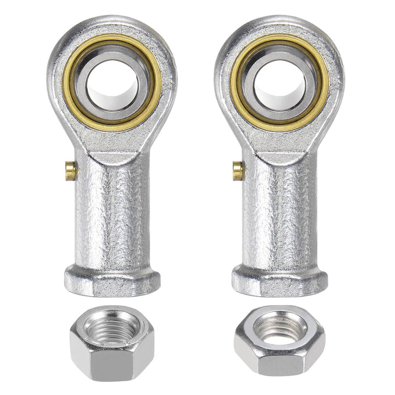 [Australia - AusPower] - uxcell PHSB6 3/8 Inch Female Rod End Bearing Set - 2pcs of 3/8-24 Left and Right Hand Thread Rod Ends with Jam Nut 