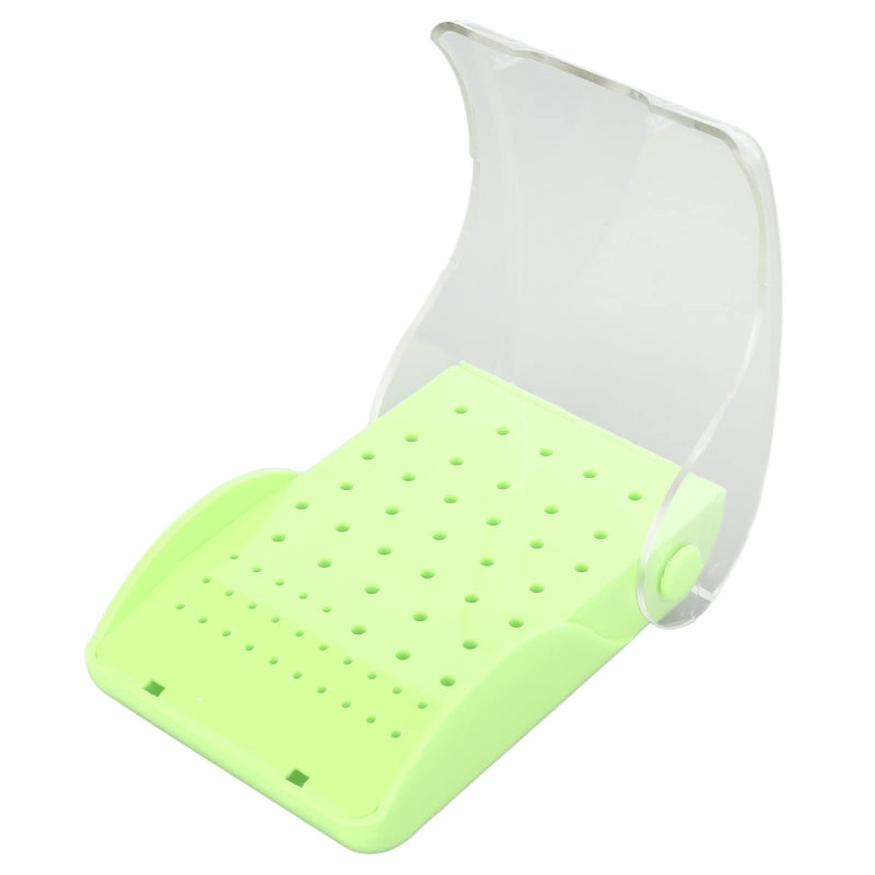 [Australia - AusPower] - Bur Autoclavable Case Organizer, 60 Hole Burs Holder with Cover Case, Burs Holder Burs Drill, Organizer Box Dentist Tool for Hospital (Green) Green 