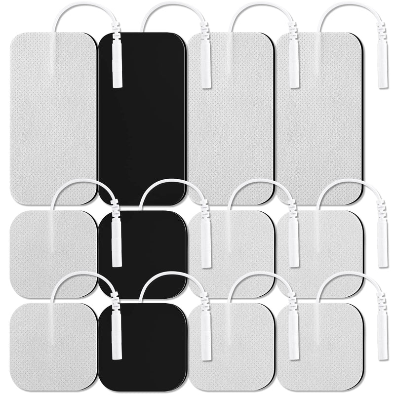 TENS Unit Electrodes Pads, 12PCS Self-Adhesive Electrode, TENS Units Replacement Pads with Plug 2.0 mm for TENS Machine