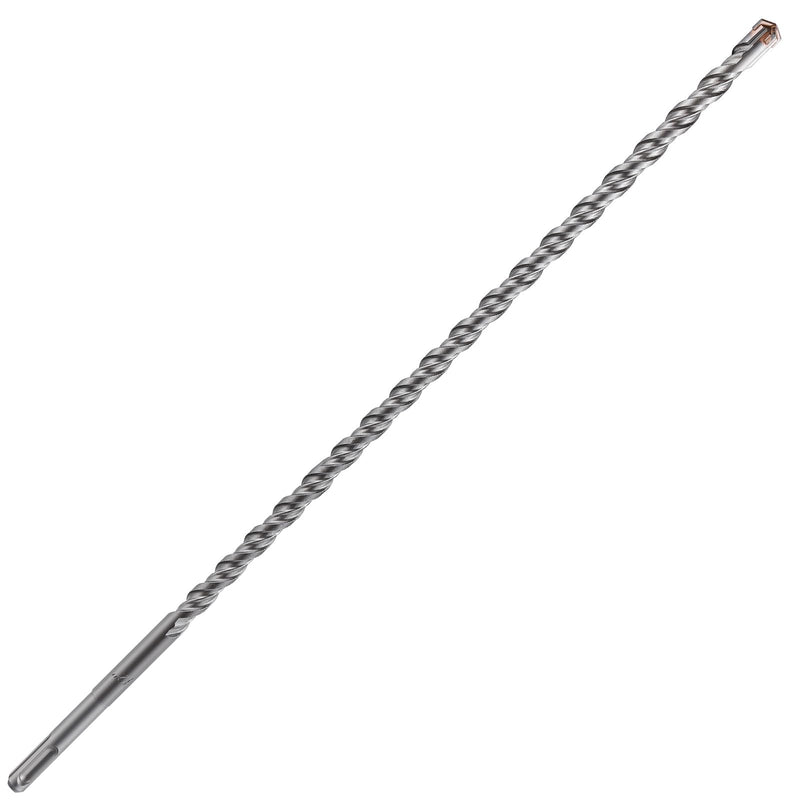 [Australia - AusPower] - Concrete Drill Bit lengthening 1pcs 1/2" X 18"-16" Cross-Type Double Thread Carbide Material Suitable for Concrete, Brick, Cement Walls, Stone, extra long Hammer Drill Bits for Concrete 1/2 in 18" 