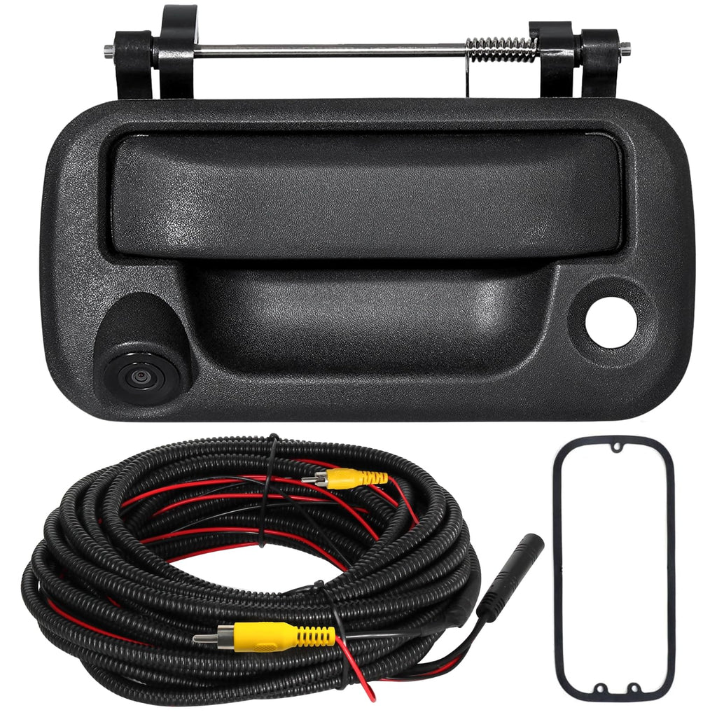 [Australia - AusPower] - EWAY Tailgate Handle Rear Backup Camera Replacement for Ford F150 2005-2014, 2008-2016 F250 F350 F450 F550 Super Duty, Tailgate Latch Door Handle Reverse Backing Camera RCA Connector, 8L3Z-9943400-AC 04-16 Black 