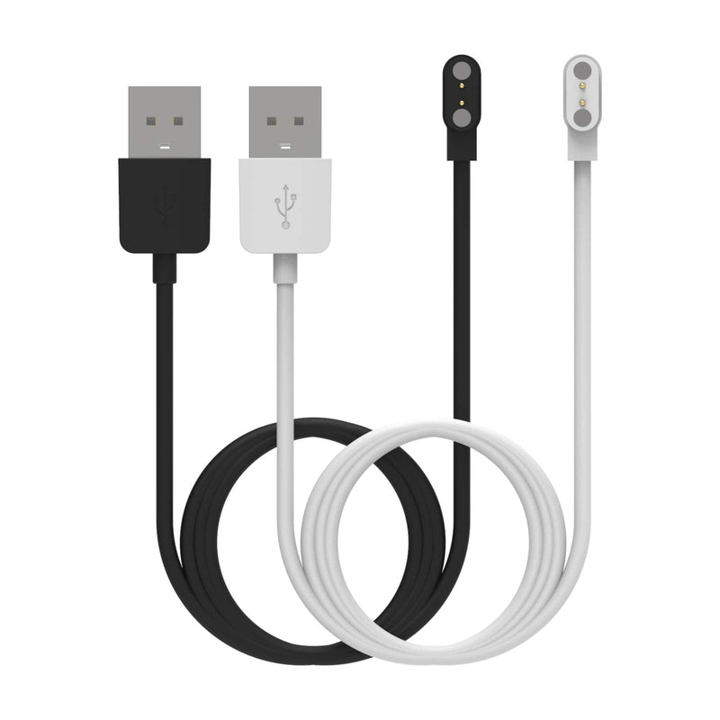 [Australia - AusPower] - Charging Cable Compatible with Mindrose Smart Watch Charger Magnetic USB Cable Portable Cord for Mindrose Replacement Charger (Black&White) Black&White 