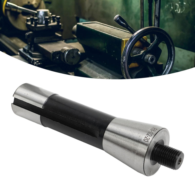 [Australia - AusPower] - Drill Chuck Arbor R8 Shank to 1/2in Threaded 20mm Length Manganese Steel Mill Arbor Adapter 