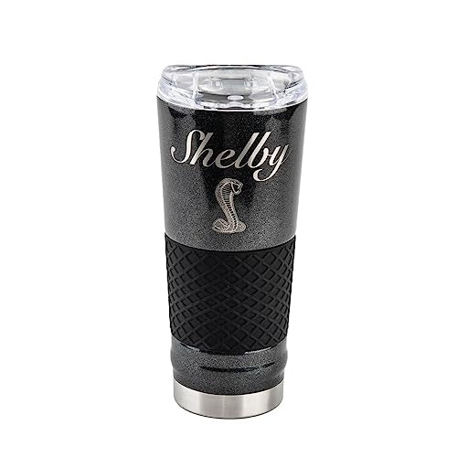 Double-Walled Insulated Stainless-Steel Shelby Onyx Tumbler Mug | Holds 24 ounces | Vacuum Insulation | Accommodates Hot or Cold Drinks | Tight-Fitting Spill Resistant Lid
