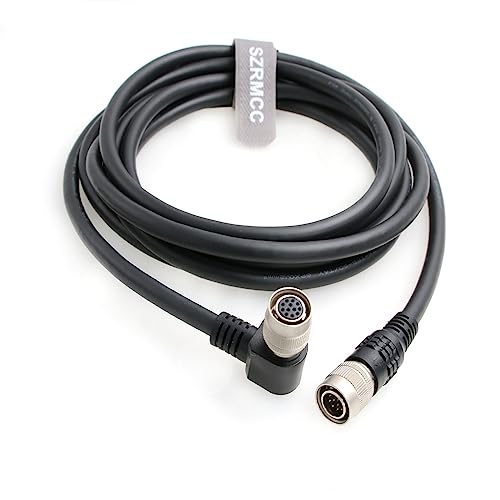 SZRMCC Hirose 12 Pin Male to Right Angle 12pin Female Shielded Replacement Cable for Sony CCXC-12P CCD XC DXC Series Intercon VCP Hitachi Industrial Camera (5m) 5m