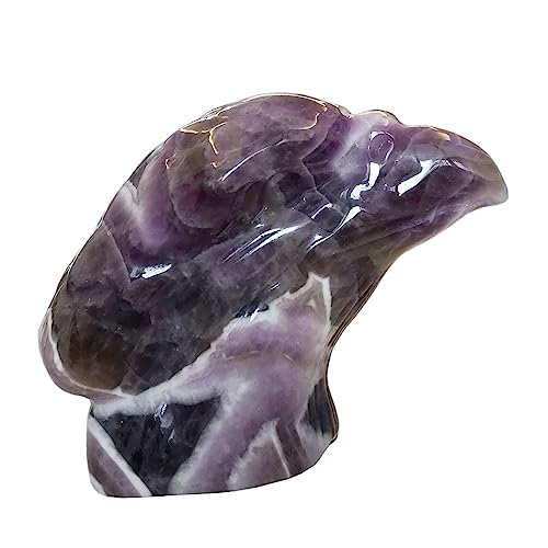 Natural Amethyst Healing Crystal Prayer Guardian Eagle Statue,2 Inchs Carving Pocket Palm Stone Figurines Decoration Purple-amethyst 2 Inchs