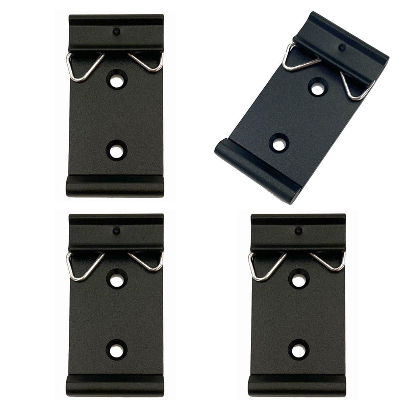 [Australia - AusPower] - 4Pcs 35mm Din Rail Fixed Clamp, Universal DIN Rail Mount Clip Snap in DIN Rail Mounting Bracket Aluminum Alloy Solid State Relay Clip for Relay Mounting (1.08 Width) 1.08 Width 