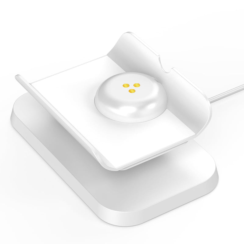 [Australia - AusPower] - Rounkin Charging Dock/Base for Meta Portal Go-Rotatable to Adjust The Angle Charging Stand for Facebook Portal Go Smart Video Calling for Office, Home with 45W PD Charging Adapter(White) White 