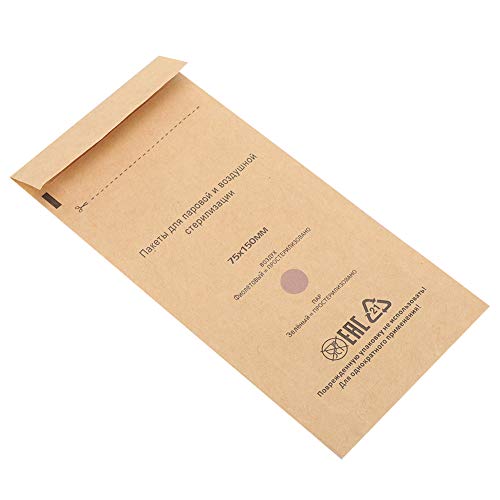 Sterilisation Bags for Hot Air Steriliser, Steriliser for Instruments, Sterilisation Bags, Nail Sterilisation Bags, Pack of 100 Disposable Sterilisation Cosmetics, Nail Tool Bag, Accessories for Disinfection 75*150mm