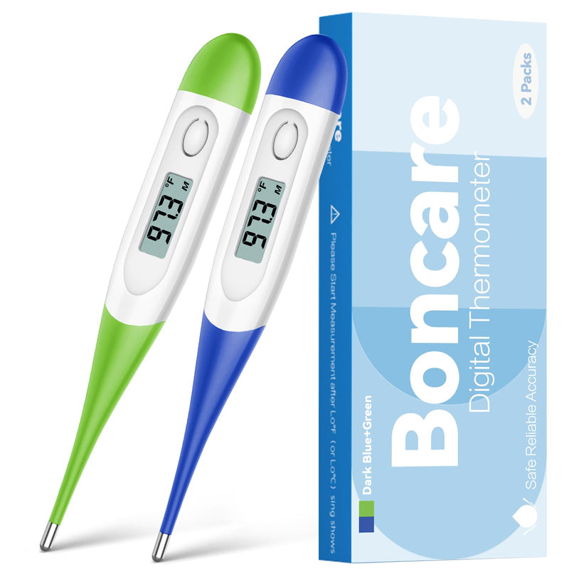 [Australia - AusPower] - Thermometer for Baby, 2 Packs, Rectal Digital Thermometer with 10 Seconds Fast Reading (Dark Blue+Green) Dark Blue+Green 