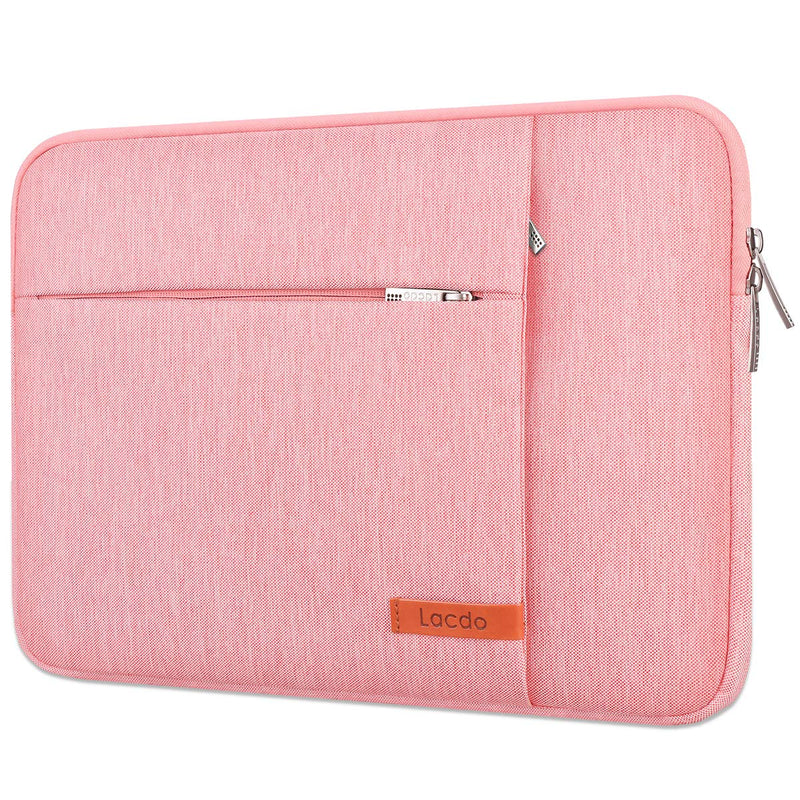 [Australia - AusPower] - Lacdo Laptop Sleeve Case for 15 inch New MacBook Air M2 2023 A2941, 15 inch MacBook Pro A1990 A1707, Dell XPS 15 Plus 2022-2020 Computer Bag with Accessory Pocket, Shockproof, Water-Resistant, Peach New MacBook Air 15 Inch 