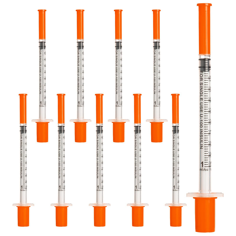 20pcs 1ml/cc 29G-8mm Plastic Multi-Purpose Measuring Tools, Individually Packed Pack of 20