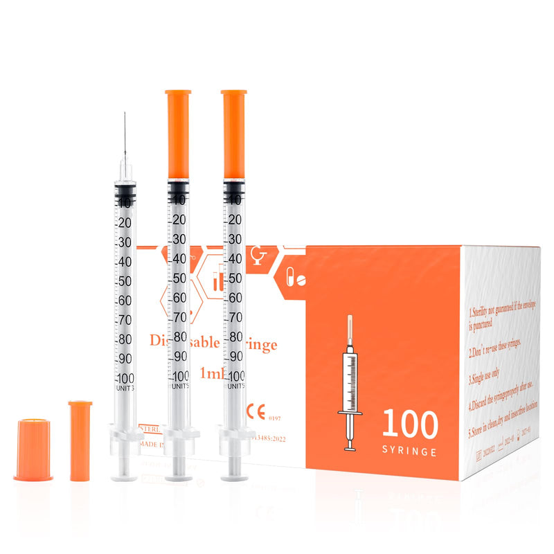 [Australia - AusPower] - U 100 1ml 30 Gauge 1cc 5/16 inch 8mm Lab Disposable Dispensing Supplies, 100Pack 30G 1cc 5/16" 8mm 