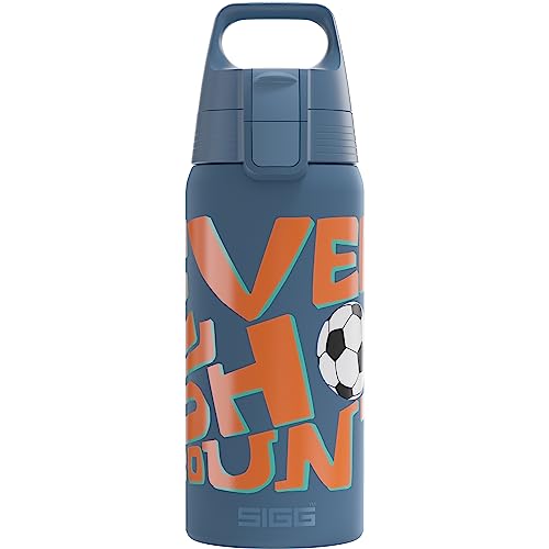 SIGG - Insulated Kids Bottle - Shield One Therm - For Carbonated Beverages - Dishwasher Safe - Stainless Steel - 17 Oz Ballgame