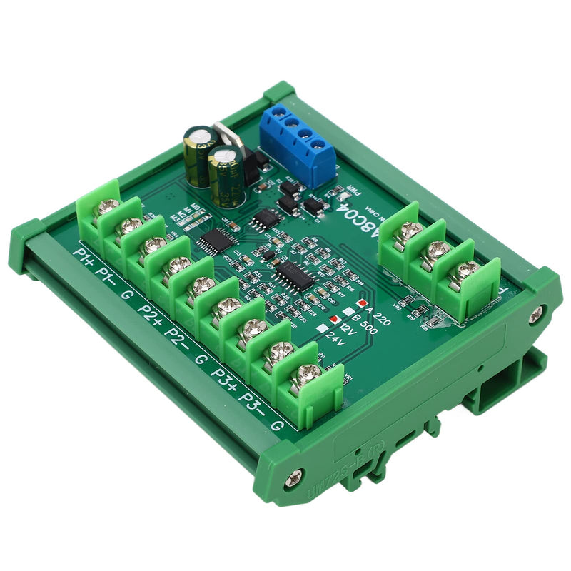 [Australia - AusPower] - Eujgoov Temperature Sensor Module 4ch PT100 RTD RS485 Temperature Sensor Board RTU Collector PTA8C04 with Rail Housing (B500 DC24V) B500 DC24V 