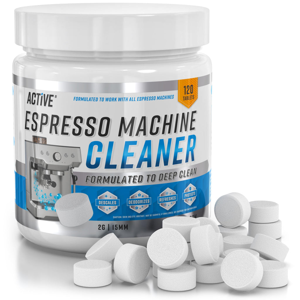 [Australia - AusPower] - Espresso Machine Cleaning Tablets Descaling - 120 Tabs | Compatible with Breville Barista Express, Gaggia, Delonghi, Jura, Philips | Expresso Maker Backflush Oil Remover Solution Cleaner Clean Tablet 
