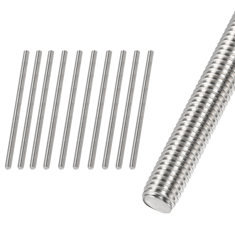 [Australia - AusPower] - M8 x 120mm Fully Threaded Rod & Studs, 304 Stainless Steel Right Hand Threads Rods, M8-1.25 Thread Pitch for Anchor Bolts, Clamps, Hangers and U-Bolts 10pcs 