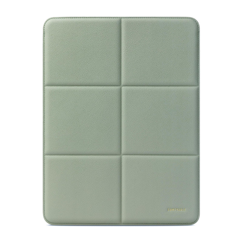 [Australia - AusPower] - Comfyable Laptop Sleeve 13 Inch Precisely Compatible with MacBook Pro M2 2022 M1 2020-2016 & Mac Air M2 2022 M1 2020, Not Fit Old Versioned MBA/MBP, Faux Leather Cover Case, Debossed Grid, Sage 13" Small - Mac Pro 2016-2022 & Mac Air M1/M2 