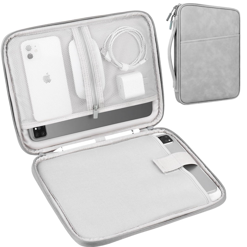 [Australia - AusPower] - Lacdo Tablet Sleeve Case for 10.9 inch New iPad / 11 inch iPad Pro / 10.2 inch iPad / 10.9" iPad Air / 10.5 inch iPad Pro Air, Galaxy Tab A8 10.5" Protective Bag, Fit Apple Smart Keyboard, Gray 
