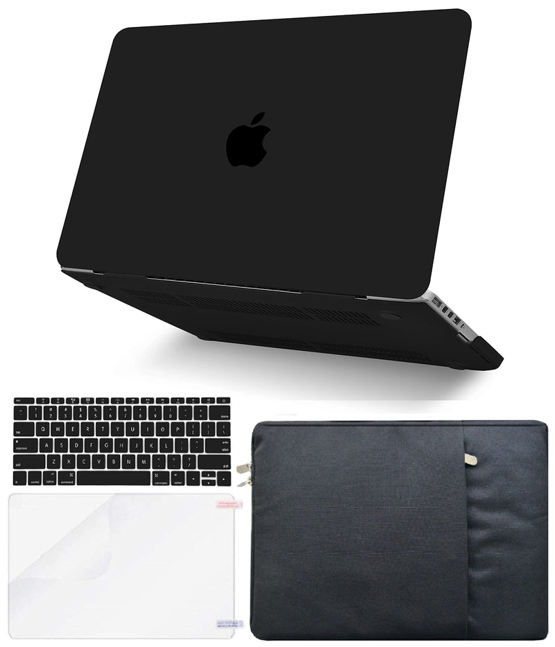 [Australia - AusPower] - KECC Compatible with MacBook AIR 15 inch Case Cover 2023 Release M2 A2941 Plastic Hard Shell + Keyboard Cover + Sleeve + Screen Protector (Matte Black) A2941 New Mac Air 15" M2 (2023) Matte Black 