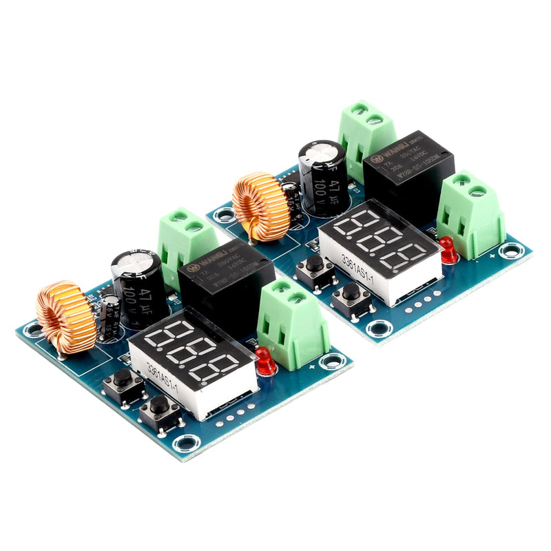 [Australia - AusPower] - 2Pcs XH-M609 Voltage Protection Digital Display Switch Module DC 12V-36V Low Voltage Disconnect Protection Over Discharge Protection Module Output DC 6V-60V 
