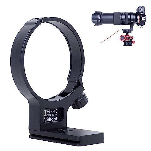 iShoot Metal Tripod Mount Ring Lens Collar Compatible with Tamron 50-400mm f/4.5-6.3 Di III VXD A067, Lens Support Holder Bracket Bottom is Arca-Swiss Fit Quick Release Plate Dovetail Groove