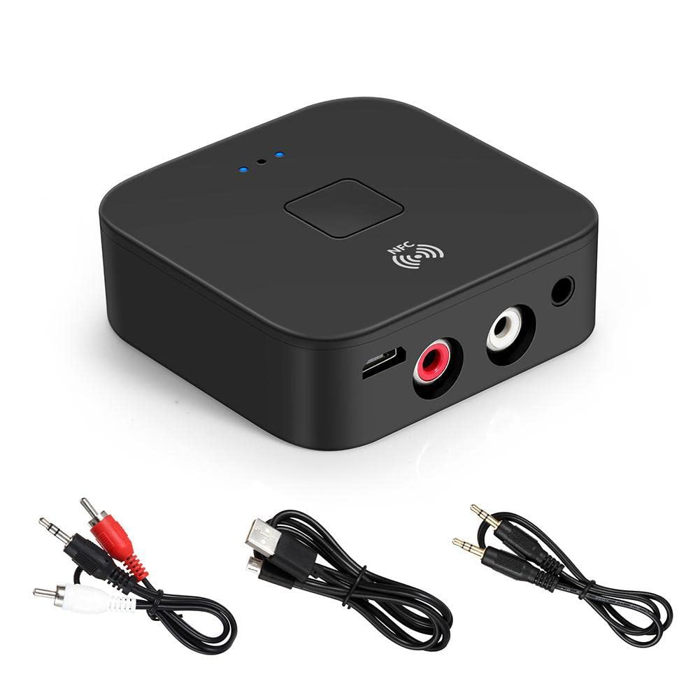 [Australia - AusPower] - NFC Bluetooth 5.0 Receiver 3.5mm AUX or RCA Input Speaker HiFi Wireless Audio Adapter Receiver 