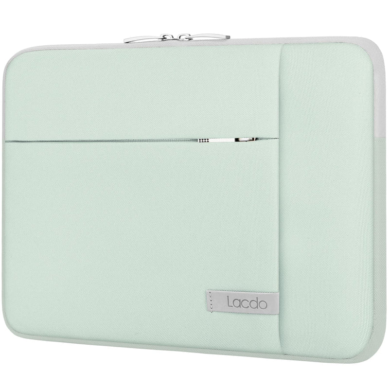 [Australia - AusPower] - Lacdo Laptop Sleeve Case for 15 inch New MacBook Air M2 2023 A2941, 15 inch MacBook Pro A1990 A1707, Dell XPS 15 Plus 2022-2020 Computer Bag with Accessory Pocket, Shockproof, Water-Resistant, Green New MacBook Air 15 Inch 