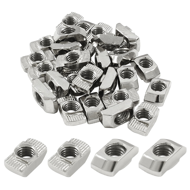 [Australia - AusPower] - 50Pcs 4040 Series T Nuts Carbon Steel,M8 T Slot Nut Hammer Head Fastener Nut Assortment for Aluminum Profile 50 40S-M8 