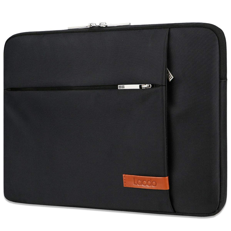 [Australia - AusPower] - Lacdo Laptop Sleeve Case for 15 inch New MacBook Air M2 2023 A2941, 15 inch MacBook Pro A1990 A1707, Dell XPS 15 Plus 2022-2020 Computer Bag with Accessory Pocket, Shockproof, Water-Resistant, Black New MacBook Air 15 Inch 