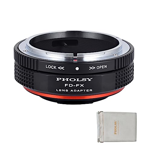 PHOLSY Lens Adapter Compatible with Canon FD FL Lens and Fuji X Camera Canon FD to Fujifilm FX