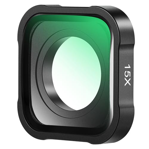 NEEWER 15X Magnification Lens 7-10cm Focal Distance for Macro Photography Close Up, Compatible with GoPro Hero 13 12 11 10 9 Action Camera, Not Waterproof, LS-31 15X Macro Lens