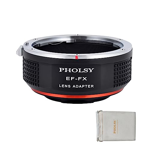 PHOLSY Lens Mount Adapter Compatible with Canon EF Lens to Fuji X Camera Canon EF / EF S to Fujifilm FX